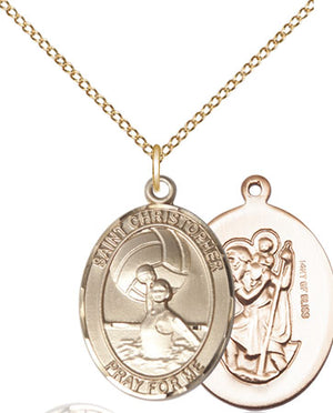 St. Christopher Women's Water Polo Medal, 3/4 x 1/2 Inch