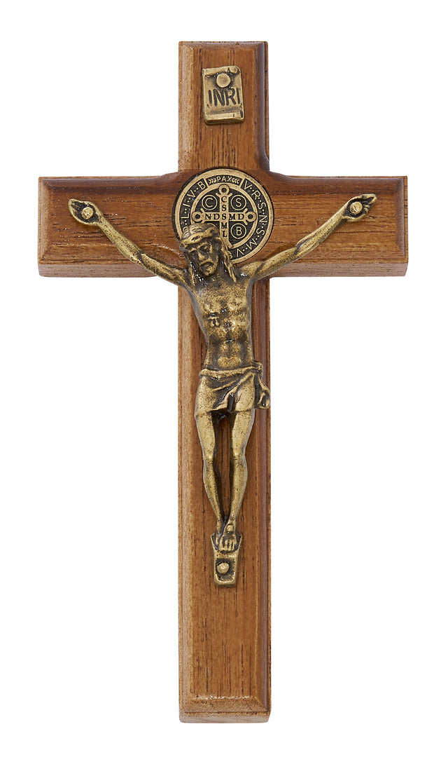 Brazilian Walnut St. Benedict Wall Crucifix