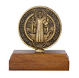 St. Benedict Coin on Walnut Base