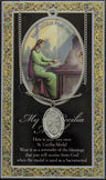 St. Cecilia Medal in Pewter with Bi-Fold Prayer Card