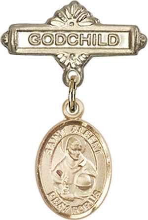 St. Albert the Great Charm and Godchild Badge Pin
