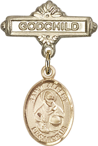 St. Albert the Great Charm and Godchild Badge Pin