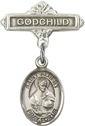 St. Albert the Great Charm and Godchild Badge Pin