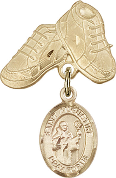 St. Augustine Charm and Baby Boots Pin