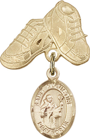 St. Augustine Charm and Baby Boots Pin