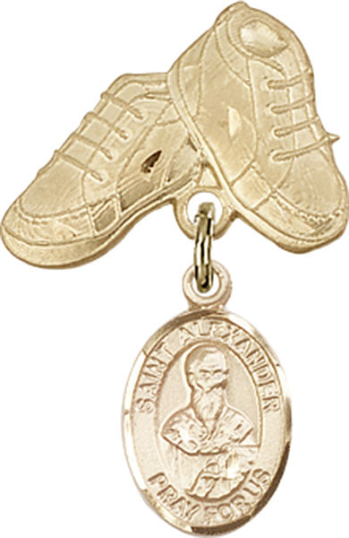 St. Alexander Sauli Charm and Baby Boots Pin