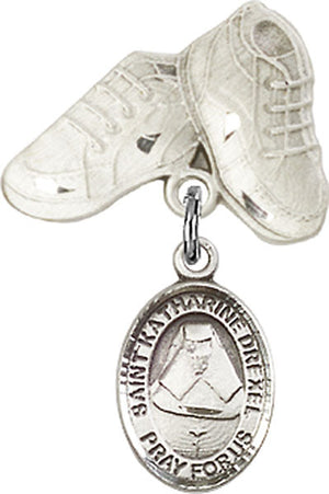St. Katherine Drexel Charm and Baby Boots Pin