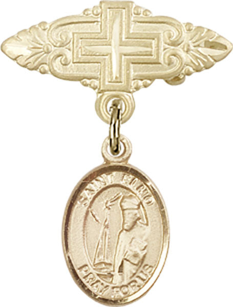 St. Elmo Charm and Badge Pin with Cross