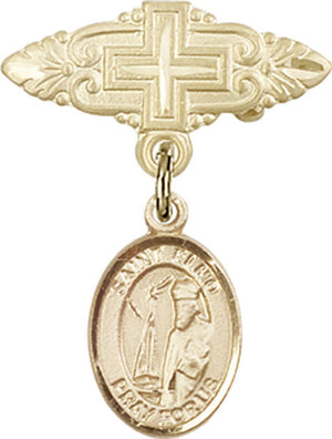 St. Elmo Charm and Badge Pin with Cross