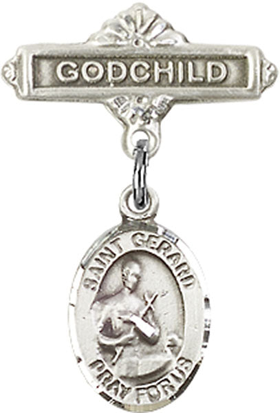 St. Gerard Charm and Godchild Badge Pin