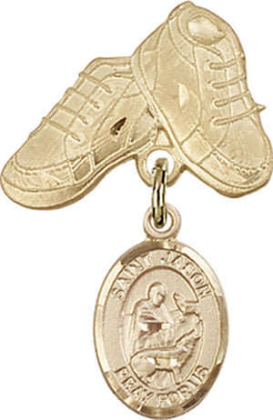 St. Jason Charm and Baby Boots Pin