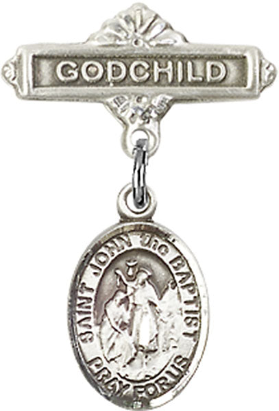 St. John the Baptist Charm and Godchild Badge Pin