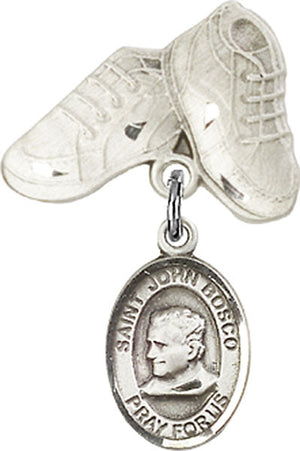 St. John Bosco Charm and Baby Boots Pin