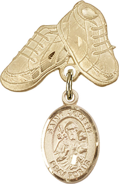 St. Joseph Charm and Baby Boots Pin