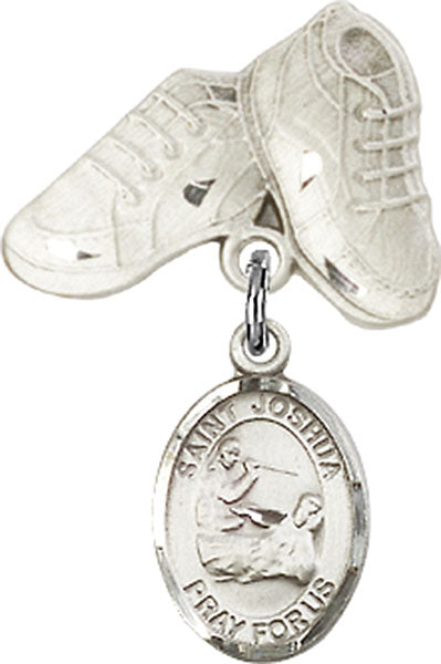 St. Joshua Charm and Baby Boots Pin