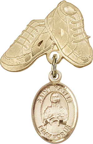 St. Kateri Charm and Baby Boots Pin