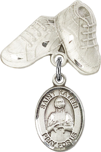 St. Kateri Charm and Baby Boots Pin