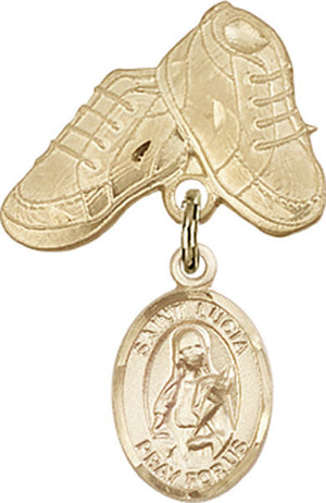 St. Lucia of Syracuse Charm and Baby Boots Pin