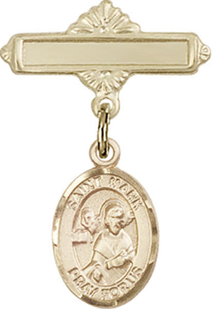 St. Mark the Evangelist Charm and Polished Engravable Badge Pin