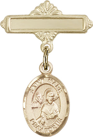 St. Mark the Evangelist Charm and Polished Engravable Badge Pin