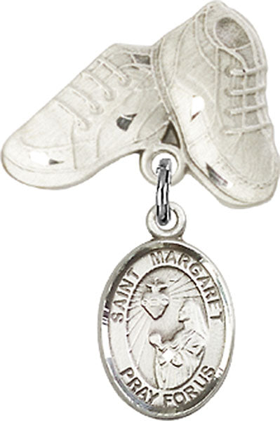 St. Margaret Mary Alacoque Charm and Baby Boots Pin