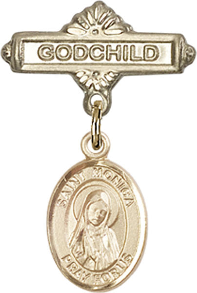 St. Monica Charm and Godchild Badge Pin