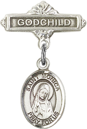 St. Monica Charm and Godchild Badge Pin