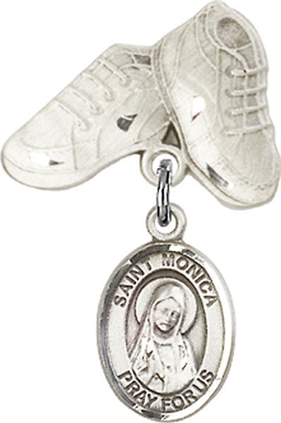 St. Monica Charm and Baby Boots Pin