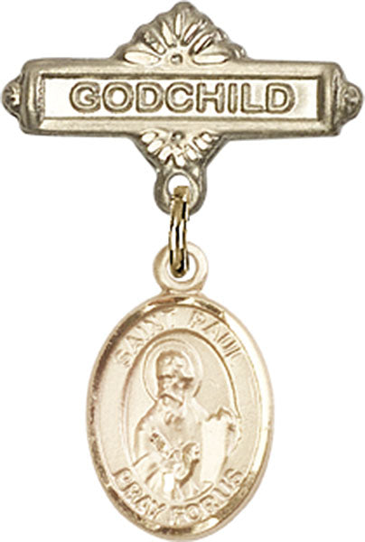 St. Paul the Apostle Charm and Godchild Badge Pin