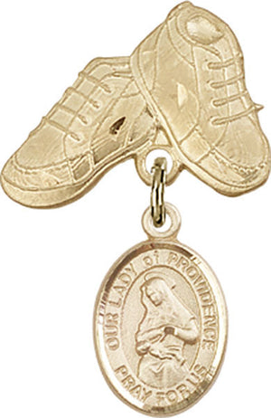 Our Lady of Providence Charm and Baby Boots Pin