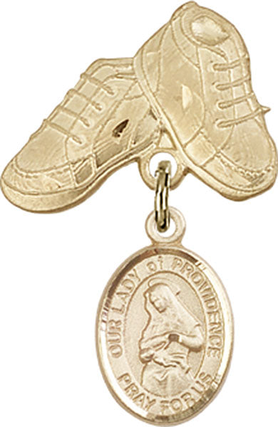Our Lady of Providence Charm and Baby Boots Pin