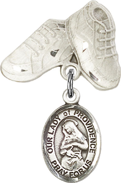 Our Lady of Providence Charm and Baby Boots Pin