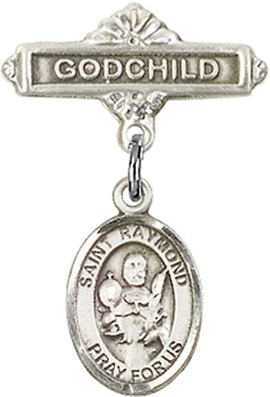 St. Raymond Nonnatus Charm and Godchild Badge Pin