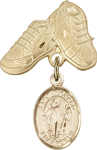 St. Richard Charm and Baby Boots Pin