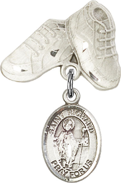 St. Richard Charm and Baby Boots Pin