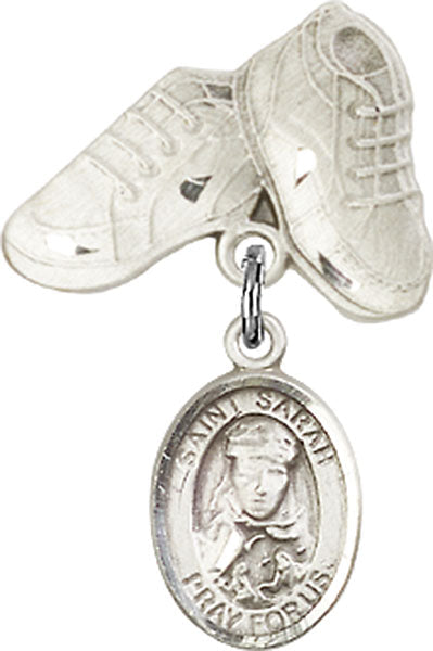 St. Sarah Charm and Baby Boots Pin