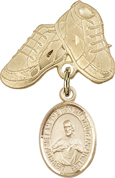 Scapular Charm and Baby Boots Pin