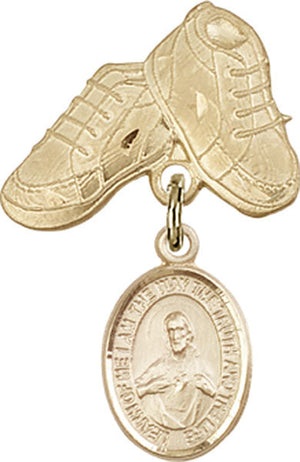 Scapular Charm and Baby Boots Pin