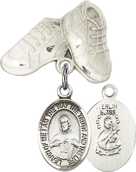 Scapular Charm and Baby Boots Pin