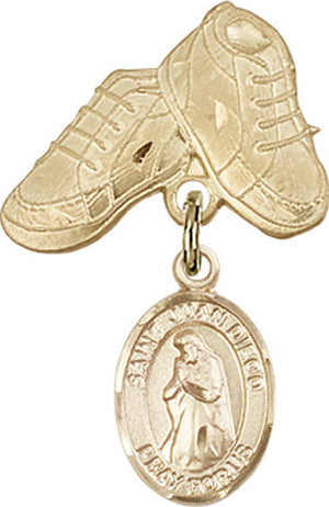 St. Juan Diego Charm and Baby Boots Pin