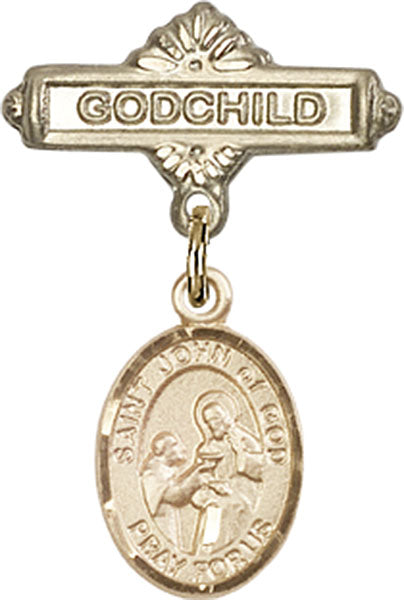 St. John of God Charm and Godchild Badge Pin