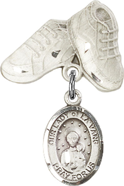 Our Lady of la Vang Charm and Baby Boots Pin