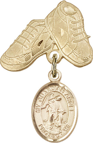 Guardian Angel Charm and Baby Boots Pin