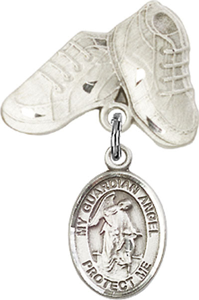 Guardian Angel Charm and Baby Boots Pin