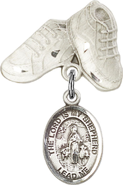 Lord Is My Shepherd Charm and Baby Boots Pin