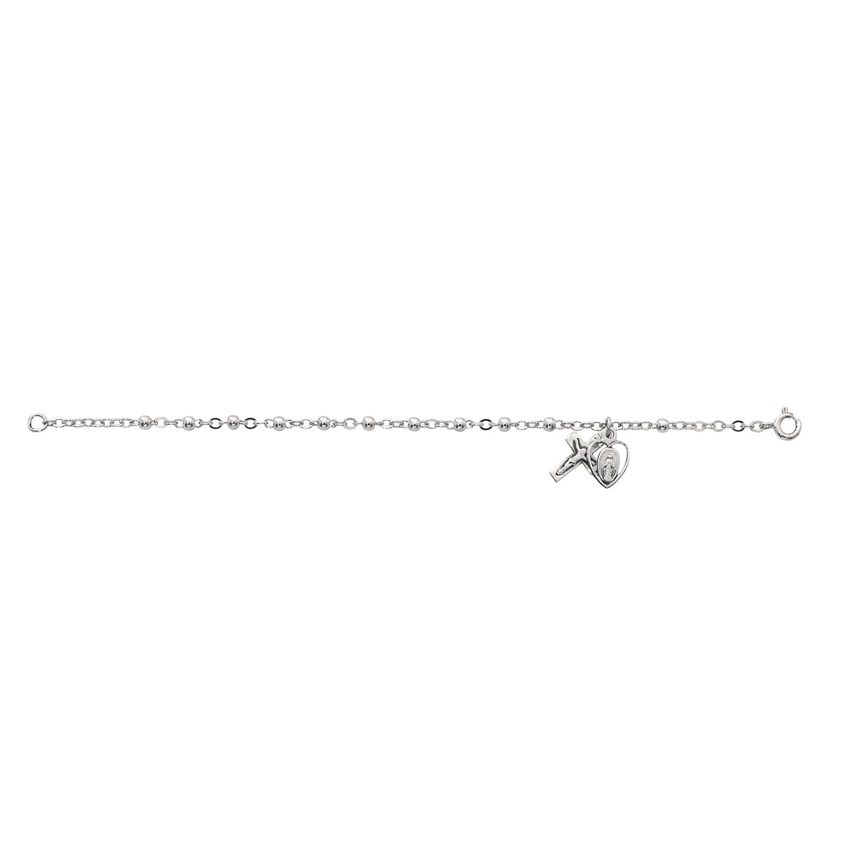 Sterling Silver Bead First Communion Bracelet