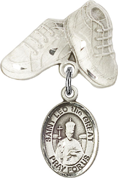 St. Leo the Great Charm and Baby Boots Pin