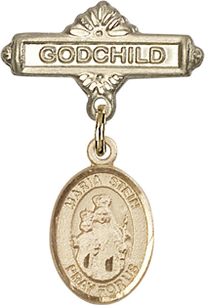 Maria Stein Charm and Godchild Badge Pin