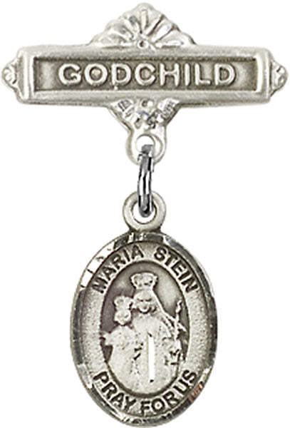 Maria Stein Charm and Godchild Badge Pin