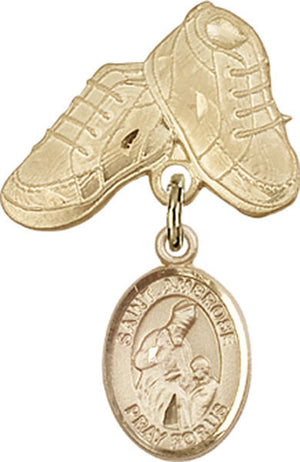 St. Ambrose Charm and Baby Boots Pin